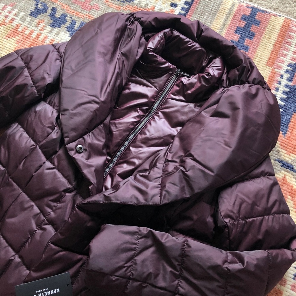Kenneth Cole Zip Panel Lightweight Quilted Puffer - Picture 6 of 8